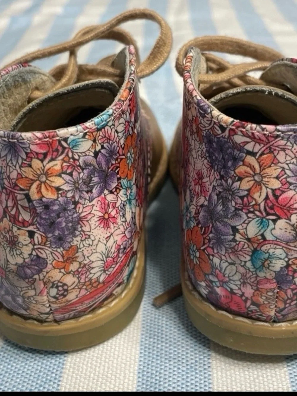 Footmates Kids Metallic Rose Gold Lace-Up Shoes